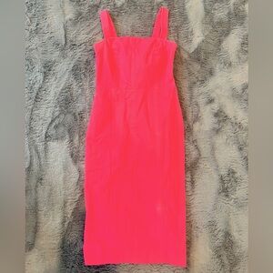 Pink midi dress